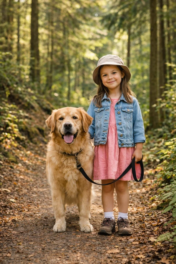 Girl with Dog - Original
